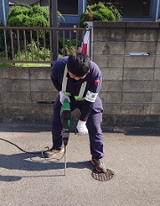 ドリルによる確認調査