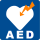 AED（自動体外式除細動器）のマークの画像