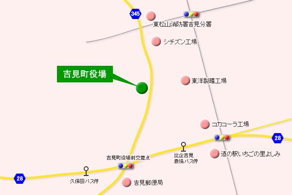 役場への詳細地図